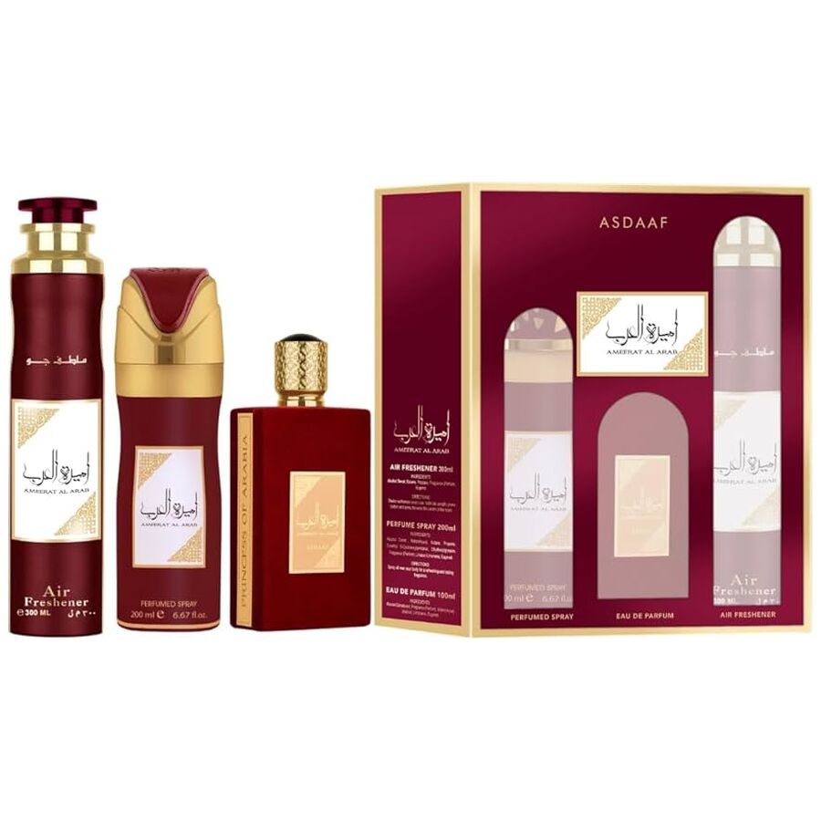Asdaaf Ameerat Al Arab edp 100ml & Hair mist 50ml & Perfumed spray 200ml Gift Set