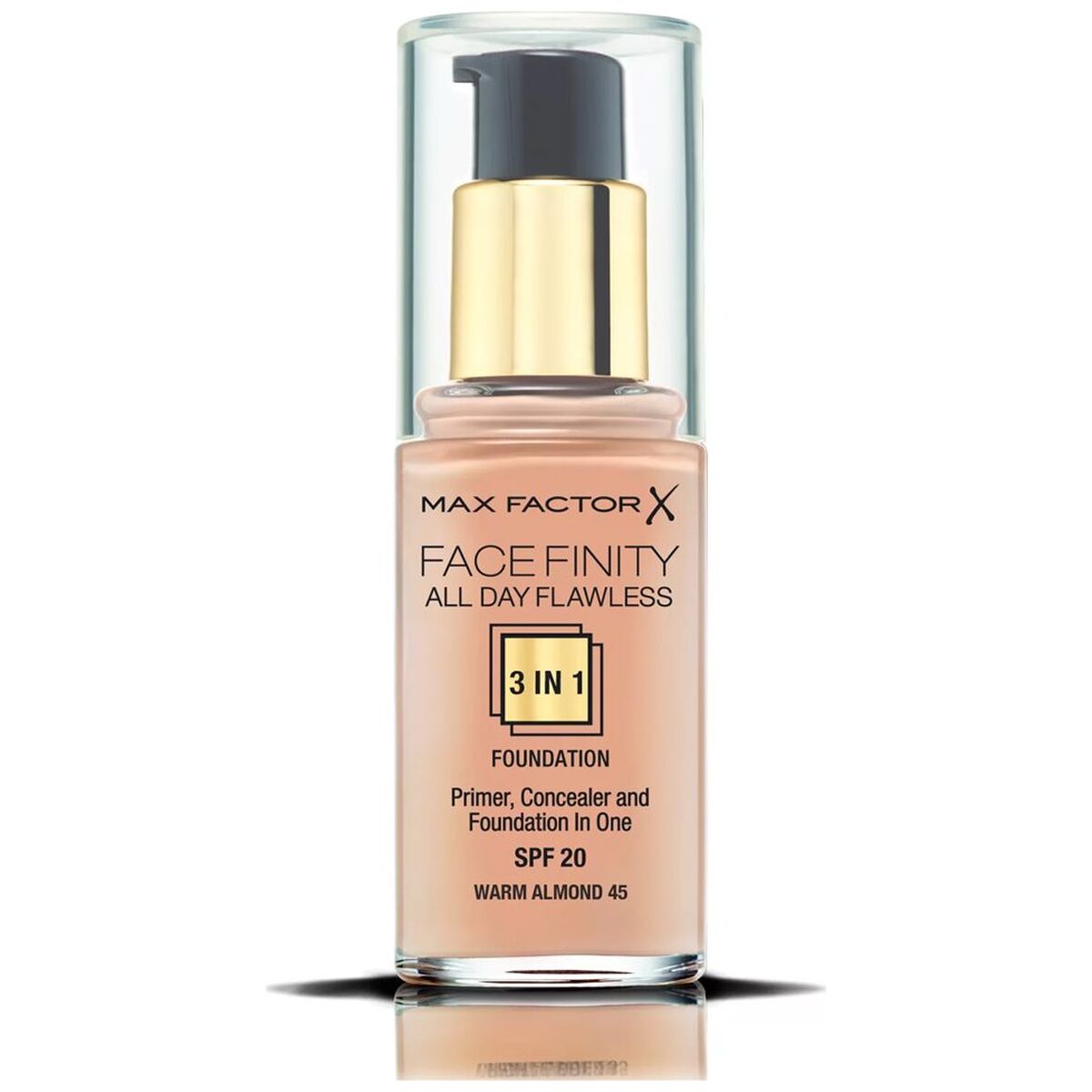 Max Factor Facefinity All Day Flawless 3 In 1 Foundation 45 Warm Almond 30ml